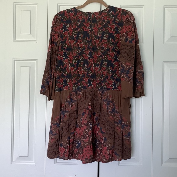 Bohemian Mini Dress with Bell Sleeves - Free People Heatwave Mini Dress - Picture 3 of 5